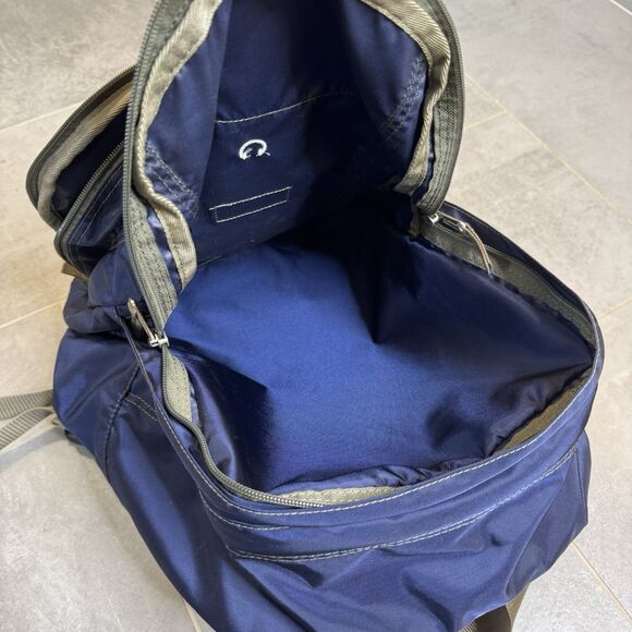 L.L. Bean Deluxe Book Pack Backpack Navy 37L 103372 Camp Ozark Logo - Picture 10 of 14